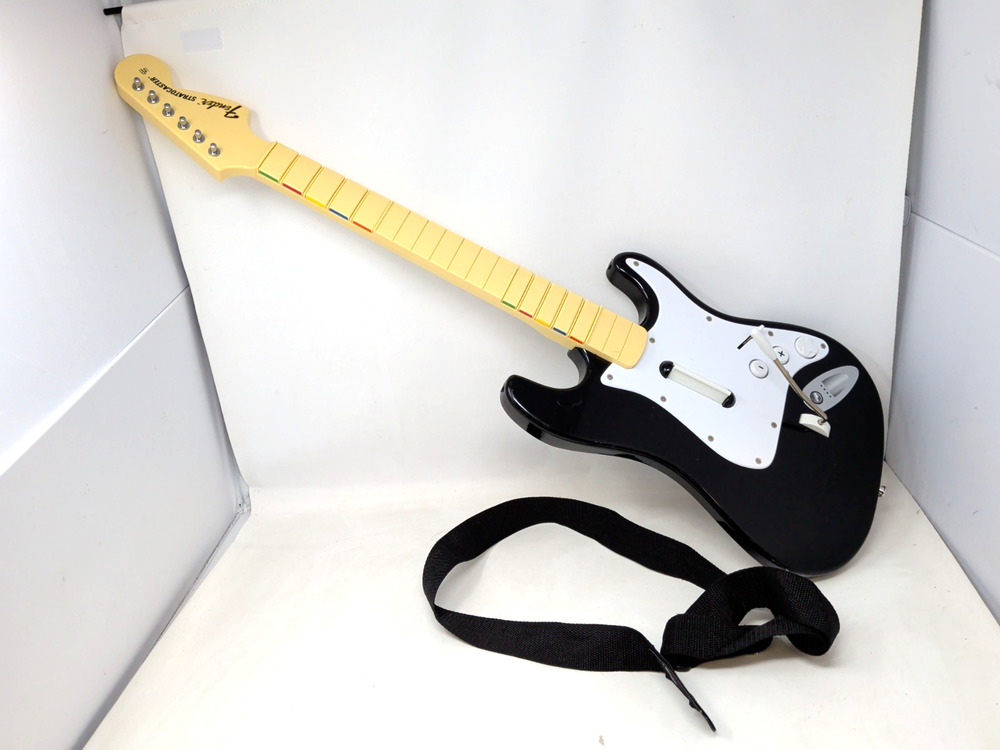 Vtg Rock Band Wii Harmonix Guitar Hero Fender Stratocaster Model 19091 NO DONGLE